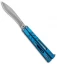 BRS Premium Alpha Beast Kukri Balisong Butterfly Knife  Blue Ti (4.5" SW)