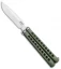 Pena Knives Mid-Tech Penasong Butterfly Knife Green Titanium (4.5" Satin)