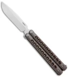 Pena Knives Custom Penasong Butterfly Knife Bronze Titanium (4.5" Satin)