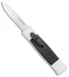 AKC Minion Concord Spear Point OTF Automatic Knife White/Black (2.4" Satin)