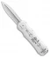 Piranha Silver Excalibur Knife D/A OTF Automatic (3.2" Stone Serr)