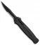 Piranha Rated-R D/A OTF Automatic Knife Tactical Black (3.5" Black Serr)