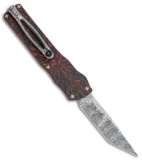 Brian Tighe Custom Small Twist Tighe Tanto OTF Red Fat CF (2.75" Damasteel)