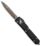 Microtech Ultratech OTF D/E Automatic Knife Black CC (3.4" Bronze Serr)