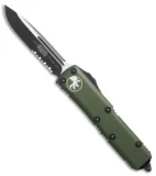 Microtech UTX-85 S/E OTF Automatic Knife OD Green (3.125" Black Serr) 231-2OD