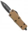 Microtech Troodon Mini Dagger CA Legal OTF Auto Knife SS Tan G-10 (1.9" Black)