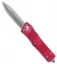 Microtech Red Combat Troodon OTF Knife (3.8" Stonewash Full Serr) 142-12RD LTD