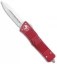 Microtech Red Combat Troodon OTF D/E Knife (3.8" Satin Plain) 142-4RD