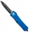 Microtech Blue Combat Troodon OTF D/E Dagger Knife (3.8" Black Full Ser) 142-3BL