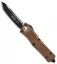 Microtech Combat Troodon T/E Automatic OTF Knife Tan (3.8" Black) 144-1TA
