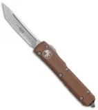 Microtech Ultratech T/E OTF Automatic Knife Tan CC (3.4" Stonewash Serr)