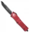 Microtech Combat Troodon Tanto OTF Knife Red (3.8" Black Plain) 144-1RD