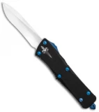 Marfione Custom Troodon OTF Knife Anodized Hefted Alloy w/Blue Ti (3" Mirror)