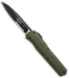 Microtech Cypher S/E OTF Automatic Knife Smooth OD Green (4" Black Serr)
