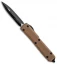 Microtech Ultratech D/E OTF Automatic Knife Tan G-10 (3.4" Black) 122-1GTTA
