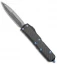 Microtech UTX-85 D/E OTF Automatic Knife CF w/ Blue Ti HW (3.1" Damascus)