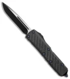 Marfione Custom UTX-85 OTF Automatic Knife CF w/ Blue Ringed HW (DLC Stonewash)