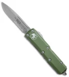 Microtech UTX-85 S/E OTF Automatic Knife OD Green (3.125" Apoc Serr) 231-11APOD