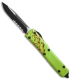 Microtech Ultratech S/E OTF Knife Green Zombie Tech CC (3.4" Black Serr)