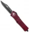 Microtech Combat Troodon Bowie OTF Knife Merlot Red (3.8" Black)