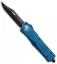 Microtech Combat Troodon Bowie OTF Knife Blue (3.8" Black)