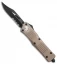 Microtech Combat Troodon Bowie OTF Knife Tan (3.8" Black Serr) 146-2TA
