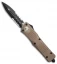 Microtech Combat Troodon D/E OTF Auto Knife Tan (3.8" Black Serr) 142-2TA
