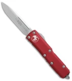 Microtech UTX-85 S/E OTF Automatic Knife Red (3.125" Stonewash) 231-10RD