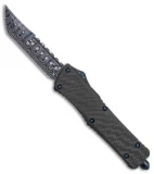 Microtech Combat Troodon Hellhound Tanto Carbon Fiber (3.4" Spiro Damascus)