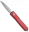 Microtech Ultratech Bayonet OTF Automatic Knife Red CC (3.4" Stonewash Serr)