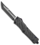 Marfione Custom Combat Troodon Hellhound Tanto OTF Knife CF (Two-Tone Fallout)