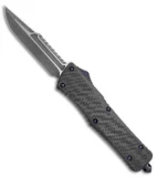 Marfione Custom Combat Troodon Interceptor OTF CF/Purple Ti (3.8" Fallout)