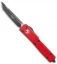 Microtech Red UTX70 Tanto D/A OTF Automatic Knife (Two-Tone PLN) 149-1RD