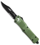 Microtech Combat Troodon Bowie OTF Knife OD Green (3.8" Black Serr) 146-2OD