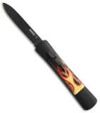AKC Concord OTF Automatic Knife Flames (3.25" Black Flat)