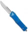 Microtech Troodon S/E OTF Automatic Knife Blue (3" Stonewash Serr) 139-11BL