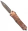 Microtech Signature Series Troodon D/E OTF Auto Knife Copper Top (3" Brnz Apoc)