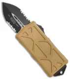 Microtech Exocet Dagger CA Legal OTF Champagne Gold (1.9" Black Serr) 157-2 CG