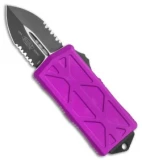 Microtech Exocet Dagger CA Legal OTF Automatic Violet (1.9" Black Serr) 157-2 VI