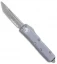 Microtech UTX-85 T/E OTF Automatic Knife GY (3.125" Stonewash Serr) 233-11GY