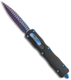 Marfione Custom Dirac D/E Spike Grind OTF Knife Hefted Al (Blued Damascus)