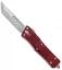 Microtech Troodon Hellhound Tanto OTF Knife Merlot Red (3" Stonewash) 619-10MR