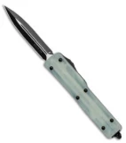 Microtech UTX-70 D/E OTF Automatic Knife Natural Jade G-10 (2.4" Black)