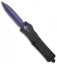 Marfione Custom Combat Troodon D/E OTF Knife Black  (3.8" Blue Mosaic Damascus)