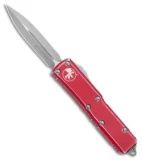 Microtech UTX-85 D/E OTF Automatic Knife Red Distressed (3.125" Stonewash)