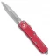 Microtech UTX-85 D/E OTF Automatic Knife Red Distressed (3.125" Stonewash)