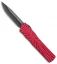 Brian Tighe & Friends Small Twist Tighe Clip Point OTF Knife Red (2.75" DLC)