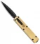 D Rocket Designs Zulu Spear D/A OTF Automatic Knife Aluminum-Bronze (2.8" Black)