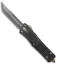 Microtech Troodon Hellhound Tanto OTF Knife Black Aluminum (3" Damascus)