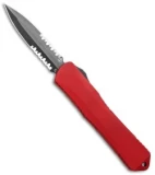 Heretic Knives Manticore-X  Double Edge OTF Knife Red  (3.75" Black Serr)